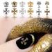 2 Boxes AB Nail 3D Art Accessories - 24 Pcs Mixed Sizes, Multi Shapes Manicure Decoration in Golden and Silver - Nail Face Makeup DIY Craft - Buy Online on SooperMarket.com