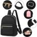 Water-Resistant Mini Backpack for Women and Girls - Small Purse Shoulder Bag for School, Travel - Black - Buy Online on SooperMarket.com