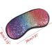 Zeiwohndc Glitter Sequins Sleeping Eye Mask | Rainbow Gradient Color | Elastic Eyeshade Cover for Women Girls | Travel Blindfold - Buy Online on SooperMarket.com