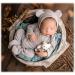 Zeroest Newborn Prince Photo Prop Set - Baby Photography Outfit with Bear Hat and Clothes in Light Blue - Buy Online on SooperMarket.com