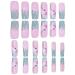 Acrylic Press On Nails False Nails Square Fake Nails with Glue Reusable Cute Press On Nails Gradient Flower Fake Nails with Designs Full Cover Medium Coffin