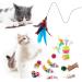 MIBOTE 28Pcs Cat Toys Set - Cat Tunnel, Catnip Fish, Feather Teaser Wand, Fluffy Mouse, Balls and Bells - Perfect Variety Pack for Cat and Kitten Entertainment - Buy Online on SooperMarket.com