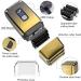 Hatteker Triple Blades Shaver Electric Shaver Razor for Men Close Bald Head Barber Shaver Trimmer Waterproof Wet & Dry Cordless Gold - Buy Online on SooperMarket.com