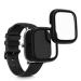 kwmobile Cover Comaptible with Huami Amazfit GTS 2 Mini (Set of 2) -Tempered Glass with Plastic Frame - Black/Black black / black