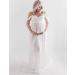 FEOYA Maxi Maternity Dress - White Chiffon Lace Gown for Pregnant Women Photography - Buy Online on SooperMarket.com