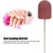 Nail Sanding Drill Bit 0.5 X 0.7in Easy To Store High Strength Nail Polishing Sanding Head Fine Sandpaper with Shaft for Grinding(Brown) - Buy Online on SooperMarket.com
