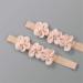 2 x Toddler Flower Girl Shoes + Headband | Non-Slip Soft Special Occasions Christening Wedding Party Shoes | Size 0-6 Months | Pink - Buy Online on SooperMarket.com