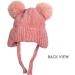 Cute Bear Kids Winter Hat | Dual Pom-Pom Ear Flaps | Fleece Lined Earflap Cap for Boys & Girls 1-5 Years | Chenille Knitted Warm Hat | Toddler Cold Weather Beanie - Pink - Buy Online on SooperMarket.com