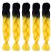 5Pcs Ombre Jumbo Braiding Hair Extensions - Kanekalon Synthetic Fiber for Twist Brading Hair 100G/PC 24Inch (60cm) 7