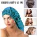 Ladaypoa Long Satin Hair Hood | 2-Piece Silky Sleeping Cap for Women | Extra Large Black & Green Satin Sleeping Hat - Buy Online on SooperMarket.com
