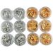 12 Pot/Set Gel Nail Polish Set Nail Art Accessories Gold Silver Paillette Foil Chip Sparkling Flake DIY Glitter Decal Acrylic UV Gel Decoration - Buy Online on SooperMarket.com