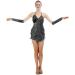 iMucci Black Latin Dance Dress with Paillette Tassel - Women's Samba Costumes Ballroom Dresses - Buy Online on SooperMarket.com
