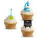 cakes 24 edible PRE CUT Chemistry Science Scientist kids childrens party decorations Wafer Paper Cupcake Fairy Cake Toppers Multicoloured