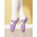 Seaur Girls' Glitter Sequin Satin Ballet Shoes - Leather Sole Dance Shoes for Kids 23-35 EU - Purple D02 Canvas - Buy Online on SooperMarket.com
