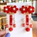 KALLORY Baby Hair Accessories: Tassel & Kimono Flower Hair Clip Set - Girl Hair Clips in Chinese Ancient Style (1 Pair) - Buy Online on SooperMarket.com