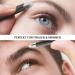 Pluck Econtal Black Tweezers with Case | Professional Sloping Eyebrow Hair Plucking Tool - Buy Online on SooperMarket.com