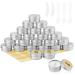 Belicoo 24 pieces of aluminum empty D schen 20ml travel creamose cremed cream can empty TieR with screw cap trip potty jar set for lotion candle cream cosmetics (silver)