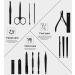 High Precision Stainless Steel Nail Clippers Set with Nail File and Scissors - Red - Buy Online on SooperMarket.com