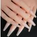 LuckForever 500pc Nude Pink Coffin False Nails - Press On Full Cover Ballerina Design with Case for Women Girls - DIY Manicure Fingernails - Buy Online on SooperMarket.com