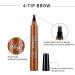 Glowly Secret Eyebrow Pen Glowly Secret Waterproof Natural Eyebrow Pen Glowly Secret 4 Tipped Precise Brow Pen 3D Microblading 4-Tip Eyebrow Pen Eyebrow Contouring Pen (04#+02#) - Buy Online on SooperMarket.com