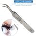 Feita Precision Eyelash Tweezers Set - Professional Straight & Curved Tweezers for Eyelash Extensions - Fine Tip - Silver - 2 Pack - Buy Online on SooperMarket.com