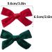 4Pcs Velvet Bow Hair Clips for Girls & Women, Christmas Hair Accessories in Red Green - 3.8 Inch - Buy Online on SooperMarket.com