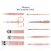 10-Part Manicure & Pedicure Set - Nail Care Kit with Scissors & Clippers | Travel Beauty Essentials (Pink) - Buy Online on SooperMarket.com