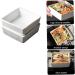 ABOOFAN 2pcs Sauce Dish Dishes Porcelain Saucer Dish Snack Plate Square Seasoning Dish Mini Porcelain Bowls Small Snack Dish Food Seasoning Dish White Ceramics Condiment Platter - Buy Online on SooperMarket.com