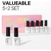 AILLSA Milky White Gel Nail Polish Set Nude Sheer Pink Brown Gel Polish with Base and Top Coat Jelly Natural Neutral Nail Polish Gel Soak Off U V Starter Kit Gift DIY Manicure at Home A2-amber Brown - Buy Online on SooperMarket.com