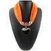 GUMEI Ethnic Style Heart Pendant Necklace with Nature Stone & Leopard Pattern Scarf - Buy Online on SooperMarket.com