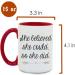 She Believed She Could So She Did Congratulations Gifts Women Gift 15oz Ceramic Coffee Tea Mug. (Red Inside) - Buy Online on SooperMarket.com