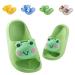 Flat-flopes flat summer slippers young girls shower bathing shoes beach mild slipper parent-child sandals light anti-slip bathing flaps 23 EU frog green
