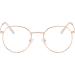 Joxigo Blue Light Filter Glasses - Retro Round Metal Frame UV Protection Anti-Fatigue - Includes Pink Gold Glasses Case - Buy Online on SooperMarket.com