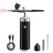 Handheld Airbrush Kit with Compressor, Cordless Airbrush Mini Makeup Machine Kit, Air Brush Sprayer Gun for Nail Art, Makeup, Cake Decorating, Barber, Art Painting (Black)