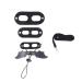 3 pieces of adjustable lizard traction rope climbing pet belt leather wings leash bare styles cool leather wing training linen black