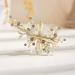 Bride Hair Clip Wedding Hair Clip Flower Wedding Hair Piece for Bride Hair Comb Barrette Bridal Hair Accessories Gold Bride Hair Clip - Buy Online on SooperMarket.com