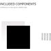 Fovitec 12x12 Photography Display Table - Gloss Black & White Finish, Easy Setup with Magnetic Removable Legs - Buy Online on SooperMarket.com