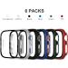 Fullife 6-Pack PC Matte Case with Tempered Glass Screen Protector Compatible with Apple Watch Series 6/5/4/SE Overall Shockproof Bumper for iWatch.40mm (Green/Blue/Red/Midnight/Starlight/transparent) Green/Blue/Red/Midnight/Starlight/Clear 40mm - Buy Online on SooperMarket.com