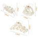 6-Piece Champagne Pearl Hair Claw Clips Set - Retro Non-Slip Barrettes for Women and Girls - Buy Online on SooperMarket.com
