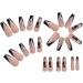 Luvadeyo 24Pcs Press on Nails - Medium Length Acrylic Ballet French Dragon Nails | Fast International Shipping - Buy Online on SooperMarket.com