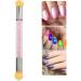 Professional Double-Ended DIY Gradient Pen Crystal Acrylic Handle Shading Pen Nail Art Tools with 4 Sponge Replacement - Buy Online on SooperMarket.com
