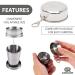 Camping Collapsible Metal Shot Glass Keychain - Portable Telescoping Mug (75ml) - Buy Online on SooperMarket.com