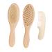 Healeved 1 Set Wood Tools Scalp Massager Brush Toddler Suit Wood Bristles Baby Brush for Massage Baby Scalp Brush Detangling Hairbrush Scalp Massage Tools Wool Brush Shower Scrubber Cradle