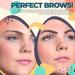 Grey Black Eyebrow Stamp Shaping Kit - Waterproof One Step Brow Stamp Stencil Set with 6 Reusable Stencils - Buy Online on SooperMarket.com