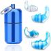 Ear Plugs for Sleeping Noise Cancelling Reusable Soft Silicone Earplugs for Sleeping Snoring Work & Studying Traveling Swimming Blue
