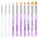 Nail brush set 10-part gel nails brush nail polish pencil acrylic brush for UV gel nails acrylic fingernails nailart manicure nail design accessories