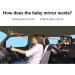 VFclar Baby Car Mirror- 360 Degree Adjustable Safety Mirror for Rear Facing Infant - Shatterproof & Crash Tested - Wide Crystal Clear View - Buy Online on SooperMarket.com
