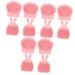 minkissy 12 Pcs Rabbit Ears Facial Brush Facial Cleanser Brush Hand Held Massager Face Massager Brush Crystal Perfume Bottle Wash Face Home Facial Brush Body Face Brush Cat Paw Washbasin Light Pinkx3pcs 7.5x7.5cmx3pcs