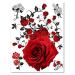 Supperb  Temporary Tattoos - Red Roses (8 x 6 inches) 8x6 Inch (Pack of 1)