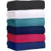 QUBA LINEN Bamboo Cotton Bath Towels-27x54inch - 6 Pack Shower Towels for Pool, Spa, and Gym - Light Weight, Ultra Absorbent Towels for Bathroom (6, 27x54) 6 27x54